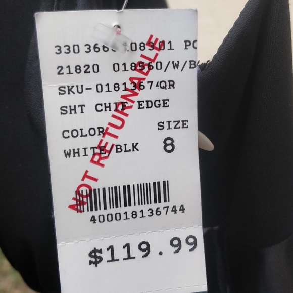 NWT Black & White halter ruffled bling event dress - Picture 9 of 9